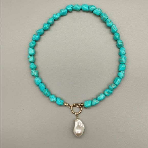 Boho stone necklace #1053 - Picture 1 of 4